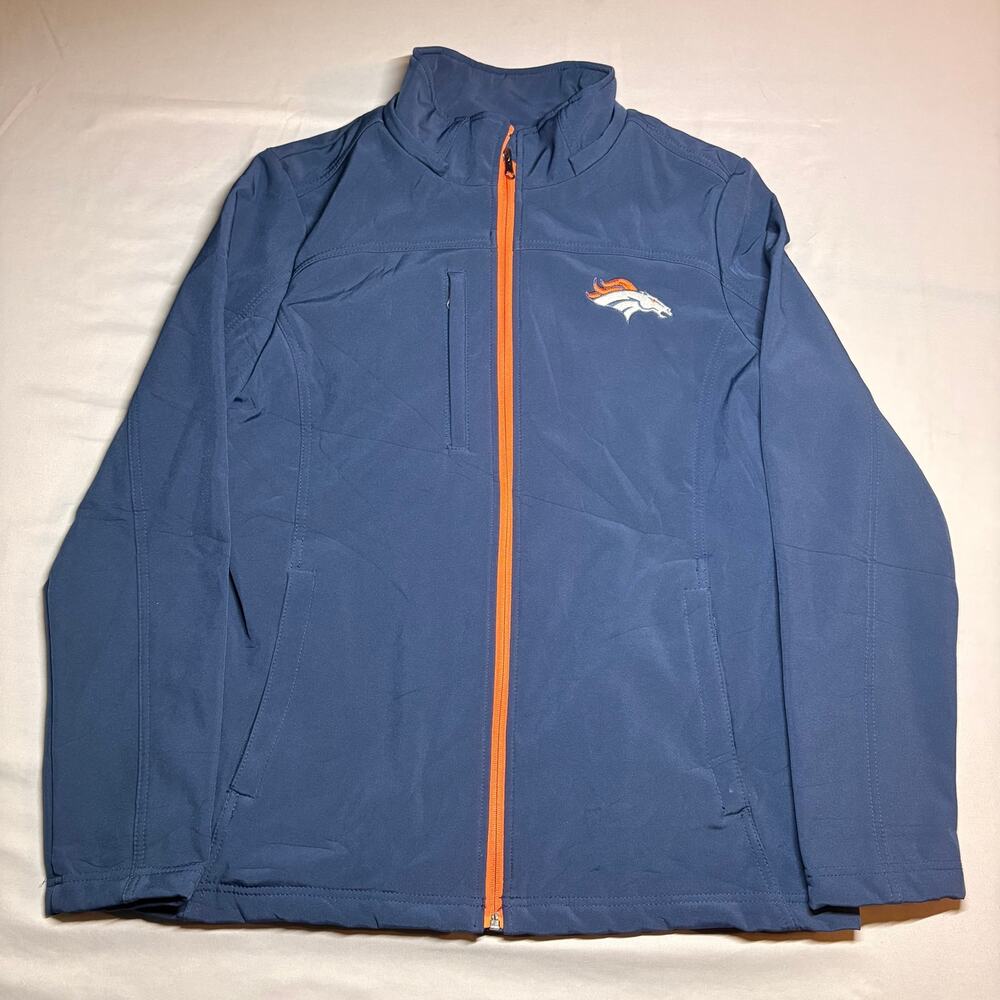Womens Blue denver broncos Full zip softshell jacket